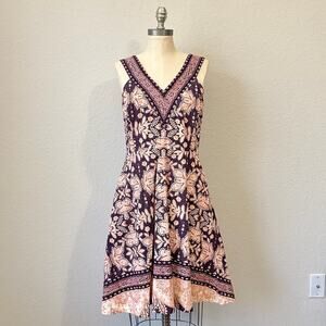 MAEVE ANTHROPOLOGIE Cour Royal Dress Paisley Fit & Flare Boho NWT